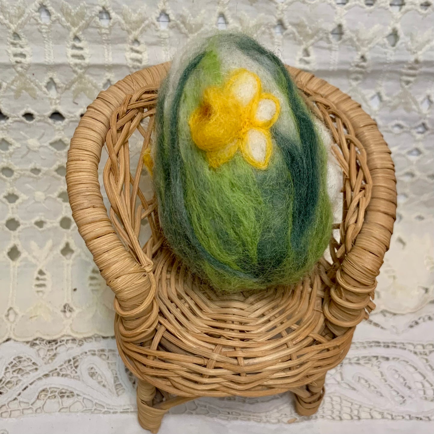Handmade Wool Felt Floral Design Eggs for Easter | Felt Easter Ornaments | Easter Egg Hunt | Easter Decorations