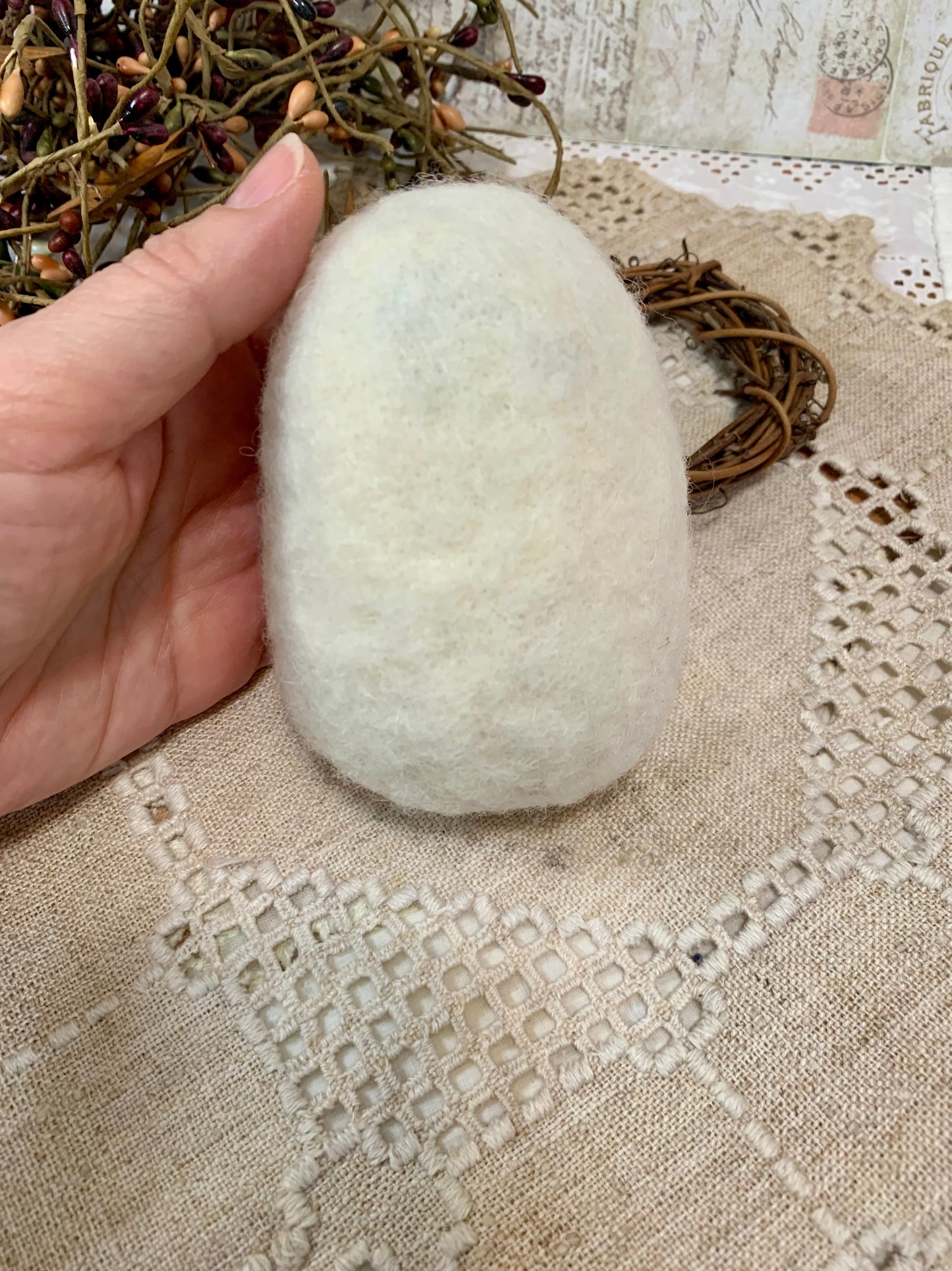 Handmade Wool Felt Lavender Floral Design Large Eggs for Easter | Felt Easter Ornaments | Easter Egg Hunt | Easter Decorations (Copy)