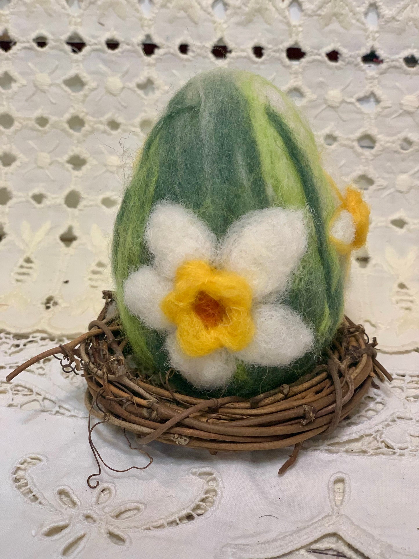 Handmade Wool Felt Floral Design Eggs for Easter | Felt Easter Ornaments | Easter Egg Hunt | Easter Decorations