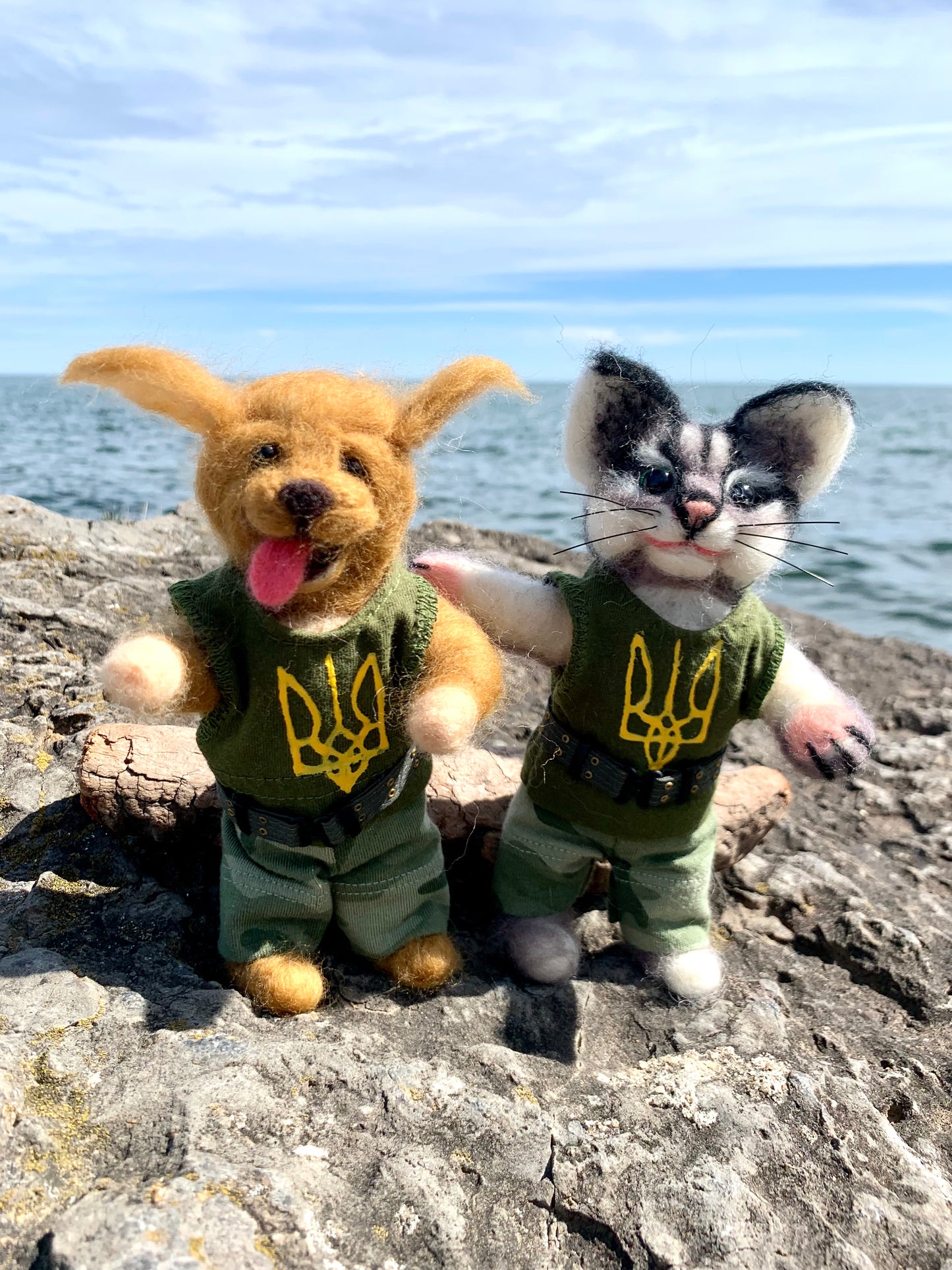 Javelina the Cat, Needle Felted Cat Miniature – Handmade Wool Cat Figurine – Cute Feline Plush Doll Collectible Gift for Cat Lovers– Support Ukraine