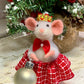 Needle-Felted Christmas Mouse Pippa – Handmade Natural Fiber Art Doll | Whimsical Woodland Decor Collectible Dressed Figurine