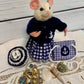 Lulu the Beach Mouse, Needle Felted Mouse, White Mouse, Dressed Mouse, Soft Sculpture, Marine Needle Felted Animal, Cute Felt, Eco Toy, Art Doll