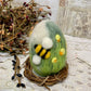 Handmade Wool Felt Floral Design Eggs for Easter | Felt Easter Ornaments | Easter Egg Hunt | Easter Decorations