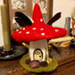 Needle Felt Mushroom House - Fall Toadstool Decoration – Autumn Forest Decor – Handmade Woodland Waldorf Inspired Soft Sculpture