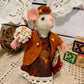 Autumn the Mouse – OOAK Needle Felted Natural Fiber Doll | Handmade Art Doll