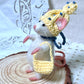 Handmade Needle Felted Mouse – Whimsical Wool Art Dolls in Colorful Outfits – Collectible Figurines, Gift for Mouse Lovers
