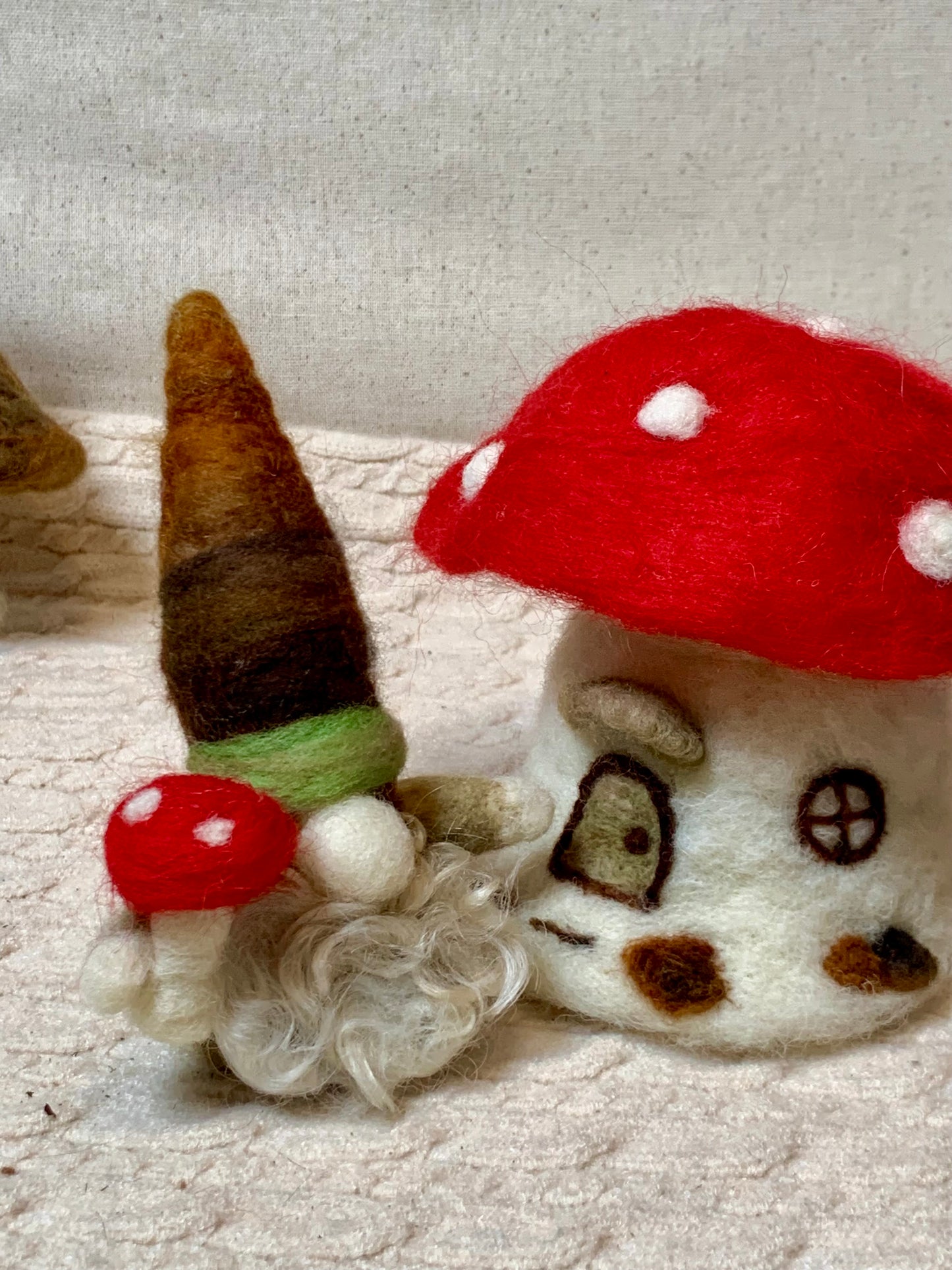 Needle Felt Gnome – Autumn Nordic Fall Decor – Short Wool Gonk – Handmade Woodland Gnome Waldorf Inspired Sculpture
