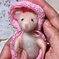 Rose the Mouse – Needle Felted Wool Wanderer with Cloak & Walking Stick | Handmade Collectible Art Doll