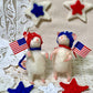 Needle Felted Patriotic Mouse – Handmade Wool Mouse in Red, White & Blue – Fourth of July Decor, Americana Figurine, Mouse Art Doll