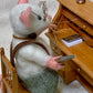 Librarian Mouse – Needle Felted Mouse – Handmade Wool Art Doll, Whimsical Collectible, Vintage Librarian Decor, Gift for Book Lovers