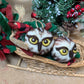Handmade Needle Felted Owl Ornament – Rustic Wool Woodland Decor – Christmas Tree Owl Gift – Soft Felt Bird Figurine