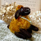 Needle Felted Sheep Cinnamon – Handmade Wool Animal, Soft Pastel Spring Decor, Collectible Waldorf Doll, Farmhouse Gift