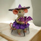 Needle-Felted Pippa the Witch Mouse – Handmade Natural Fiber Art Doll | Whimsical Woodland Decor Collectible Dressed Figurine