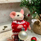 Leo the Needle Felted Mouse | Handmade Wool Animal Toy | Cute Mouse Figurine | Pet Lover Gift | Whimsical Home Decor Christmas Ornament