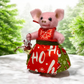 Needle Felted Christmas Pig Girl in Festive Outfit | Handmade Wool Toy | Cute Piggy Doll | Holiday Gift | Nursery Decor | OOAK Handmade Holiday Gift