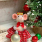 Needle-Felted Christmas Mouse Pippa – Handmade Natural Fiber Art Doll | Whimsical Woodland Decor Collectible Dressed Figurine