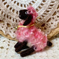 Needle Felted Sheep Clover – Handmade Wool Animal, Soft Pastel Spring Decor, Collectible Waldorf Doll, Farmhouse Gift