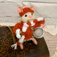 Filo Nibbleton the Coffee Mouse – OOAK Needle Felted White Mouse | Handmade Art Doll