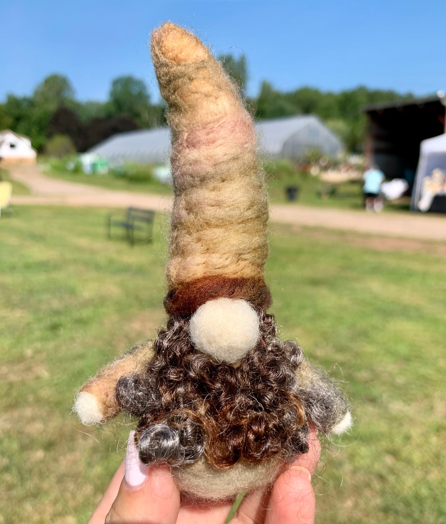 Needle Felt Gnome – Autumn Nordic Fall Decor – Short Wool Gonk – Handmade Woodland Gnome Waldorf Inspired Sculpture
