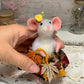 Needle-Felted Pippa the Mouse – Handmade Natural Fiber Art Doll | Whimsical Woodland Decor Collectible Dressed Figurine