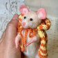 Handmade Needle Felted Mouse – Whimsical Wool Art Dolls in Colorful Outfits – Collectible Figurines, Gift for Mouse Lovers