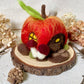 Needle Felt Apple Mouse House - Forest Decor – Handmade Woodland Waldorf Inspired Soft Sculpture