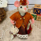 Autumn the Mouse – OOAK Needle Felted Natural Fiber Doll | Handmade Art Doll