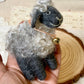 Needle Felted Sheep Clover – Handmade Wool Animal, Soft Pastel Spring Decor, Collectible Waldorf Doll, Farmhouse Gift