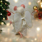 Needle-Felted Angelina the Christmas Mouse – Handmade Natural Fiber Angel Doll | Holiday Art Collectible