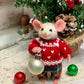 Leo the Needle Felted Mouse | Handmade Wool Animal Toy | Cute Mouse Figurine | Pet Lover Gift | Whimsical Home Decor Christmas Ornament