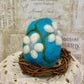 Handmade Wool Felt Floral Design Eggs for Easter | Felt Easter Ornaments | Easter Egg Hunt | Easter Decorations