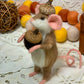 Needle-Felted Pip the Mouse with Acorn – Handmade Natural Fiber Art Doll | Whimsical Woodland Decor Collectible Dressed Figurine