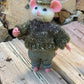 Needle-Felted Lucas the Mouse – Handmade Natural Fiber Art Doll | Whimsical Collectible with Autumn Leaf