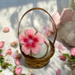 Handmade Wool Felt Cherry Blossom Floral Design Eggs for Easter | Felt Easter Ornaments | Easter Egg Hunt | Easter Decorations
