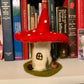 Needle Felt Mushroom House - Fall Toadstool Decoration – Autumn Forest Decor – Handmade Woodland Waldorf Inspired Soft Sculpture