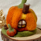 Needle Felt Pumpkin Fairy House - Forest Decor – Handmade Woodland Waldorf Inspired Soft Sculpture