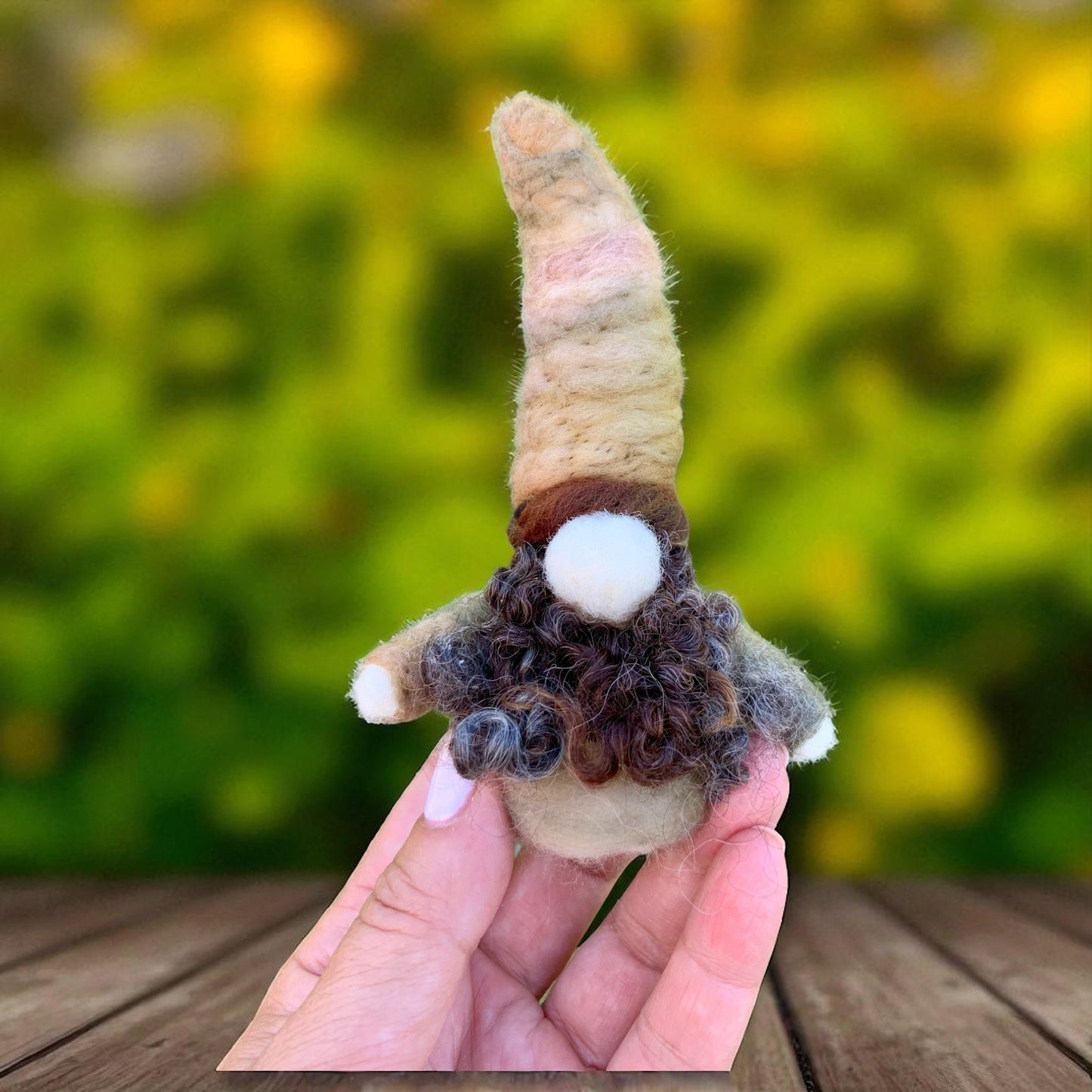 Needle Felt Gnome – Autumn Nordic Fall Decor – Short Wool Gonk – Handmade Woodland Gnome Waldorf Inspired Sculpture