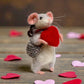 Pip the Valentine Mouse — Needle-Felted Wool Valentine Ornament & Collectible
