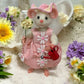Spring Mouse  – Handmade Needle-Felted Collectible Art Doll