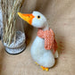 Handmade Needle Felted Goose – Wool Valentine Ornament & Collectible