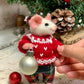 Leo the Needle Felted Mouse | Handmade Wool Animal Toy | Cute Mouse Figurine | Pet Lover Gift | Whimsical Home Decor Christmas Ornament