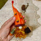 Needle Felt Gnome – Autumn Nordic Fall Decor – Large Wool Gonk – Handmade Woodland Gnome Waldorf Inspired Sculpture