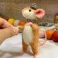 Needle-Felted Pip the Mouse – Handmade Natural Fiber Art Doll | Whimsical Woodland Decor Collectible Dressed Figurine