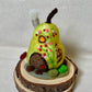 Needle Felt Pear Mouse House - Forest Decor – Handmade Woodland Waldorf Inspired Soft Sculpture