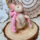 Rose the Mouse – Needle Felted Wool Wanderer with Cloak & Walking Stick | Handmade Collectible Art Doll