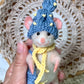 Handmade Needle Felted Mouse – Whimsical Wool Art Dolls in Colorful Outfits – Collectible Figurines, Gift for Mouse Lovers