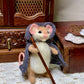 Peter the Mouse – Needle Felted Wool Wanderer with Cloak & Walking Stick | Handmade Collectible Art Doll