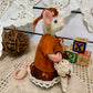 Autumn the Mouse – OOAK Needle Felted Natural Fiber Doll | Handmade Art Doll