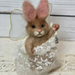 Needle-Felted Bunny the Christmas Rabbit– Handmade Natural Fiber Angel Doll | Holiday Art Collectible