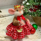 Needle-Felted Christmas Mouse Pippa – Handmade Natural Fiber Art Doll | Whimsical Woodland Decor Collectible Dressed Figurine